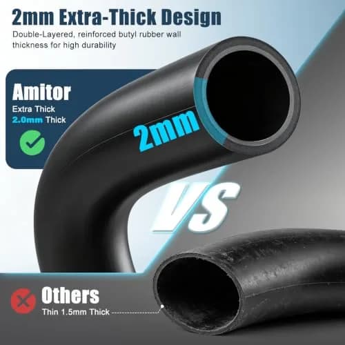 Amitor 8 1/2 x 2 Scooter Inner Tube with Straight Valve | Pressure-Resistant, Extra Thick Inflatable Tire for Xiaomi Pro 2 1S M365 thumbnail 3