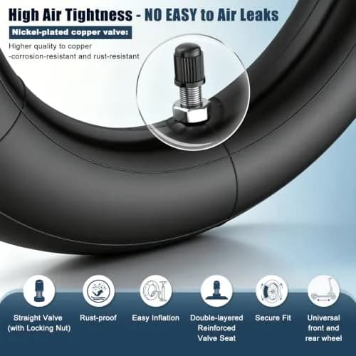 Amitor 8 1/2 x 2 Scooter Inner Tube with Straight Valve | Pressure-Resistant, Extra Thick Inflatable Tire for Xiaomi Pro 2 1S M365 thumbnail 4