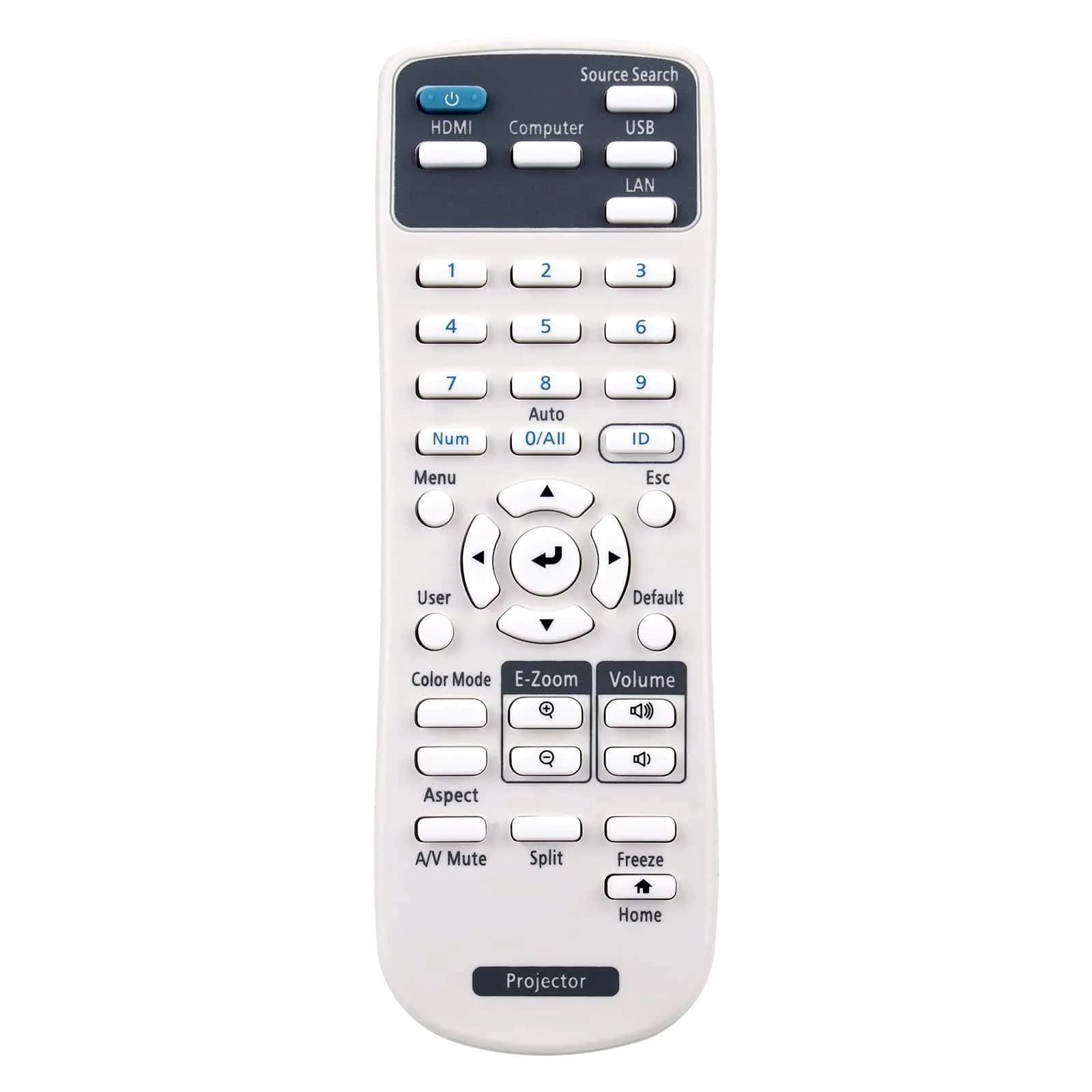 Beyution Replace Projector Remote Control fit for Epson Projector EB-E01 | Infrared, 10 M Distance, ABS Plastic, 6 Months Warranty — White