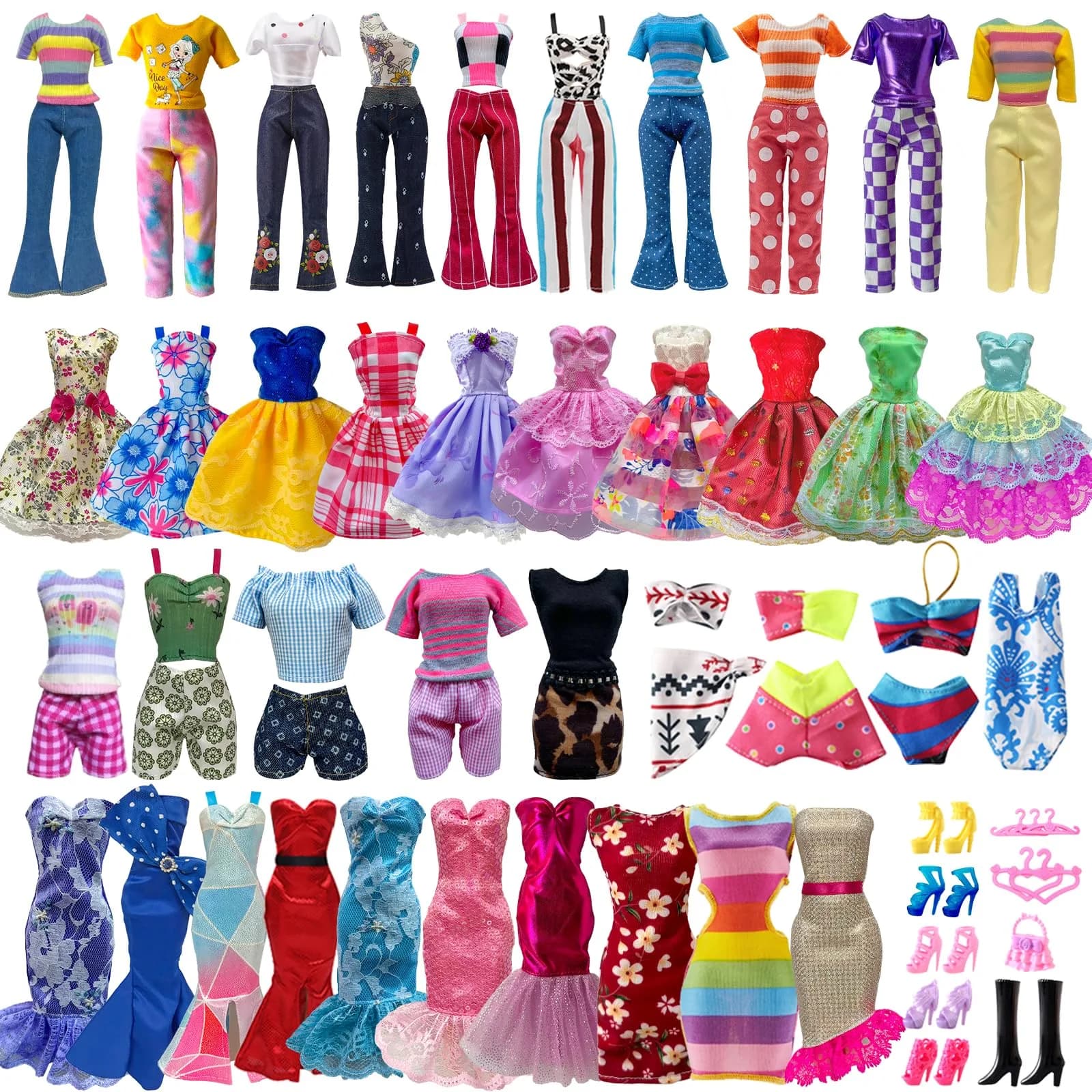 Babeilei Doll Clothes & Accessories Set for 11.5 Inch Dolls | 30 Pieces Variety Pack
