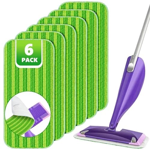 TINA&TONY Reusable Mop Pad for Swiffer WetJet, 6PCS | Microfiber Floor Cleaning Refill thumbnail 1