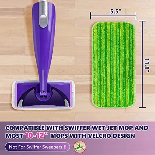 TINA&TONY Reusable Mop Pad for Swiffer WetJet, 6PCS | Microfiber Floor Cleaning Refill thumbnail 2