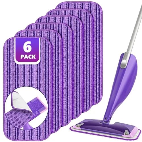 TINA&TONY Reusable Mop Pad for Swiffer WetJet 6PCS | Microfiber Floor Refill for Hardwood & Tile thumbnail 1