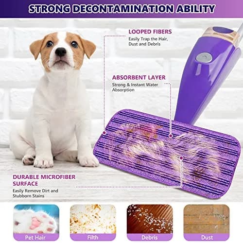TINA&TONY Reusable Mop Pad for Swiffer WetJet 6PCS | Microfiber Floor Refill for Hardwood & Tile thumbnail 3