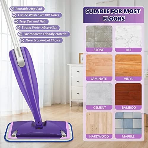 TINA&TONY Reusable Mop Pad for Swiffer WetJet, 4PCS | Microfiber Floor Cleaning Refill thumbnail 5