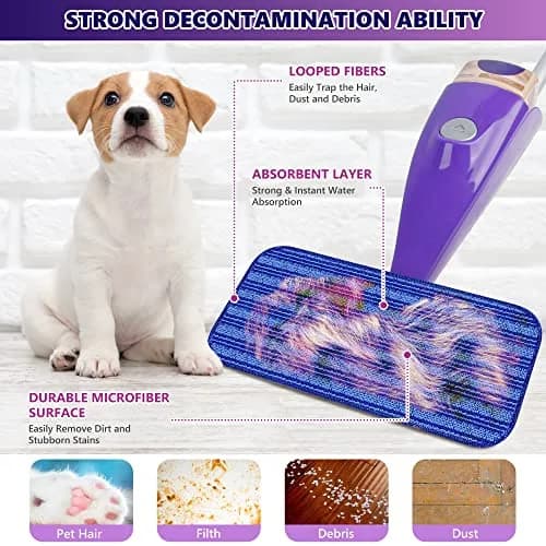 TINA&TONY Reusable Mop Pad for Swiffer WetJet, 4PCS | Microfiber Floor Cleaning Refill thumbnail 3