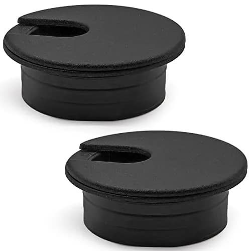 Litoexpe Black Desk Cord Grommet 1-1/2 Inch (38 mm) | Organize Cables for Desks and Work Areas thumbnail 1