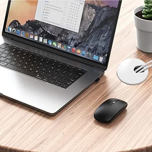 Litoexpe White Desk Cord Grommet 2 Pcs, 1-1/2 Inch Internal Diameter | ABS Plastic Cable Organizer for Desktops thumbnail 6