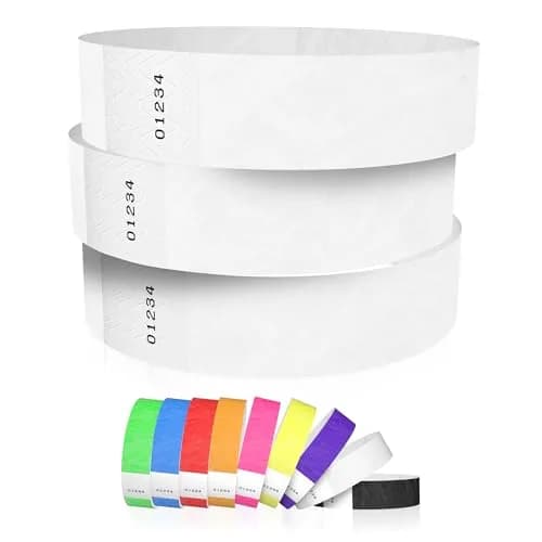 Wristco White Tyvek Wristbands 600-Pack | Sequential Numbered for Event Admission thumbnail 1