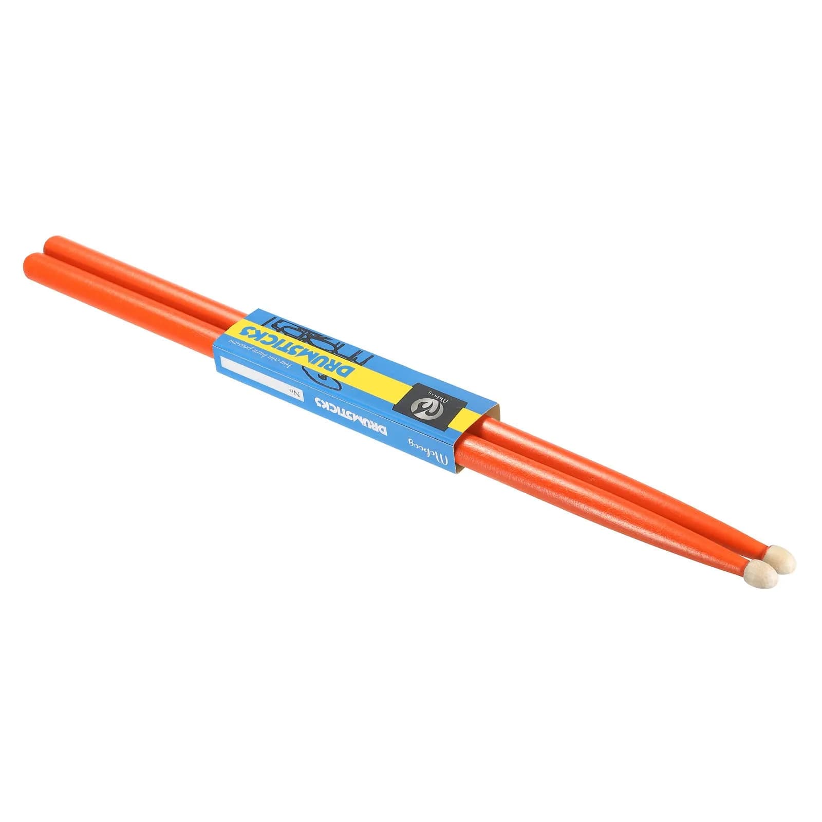 PATIKIL Maple Wood Drumstick 7A Yellow | Anti Slip, Light & Durable for Drumming — Orange