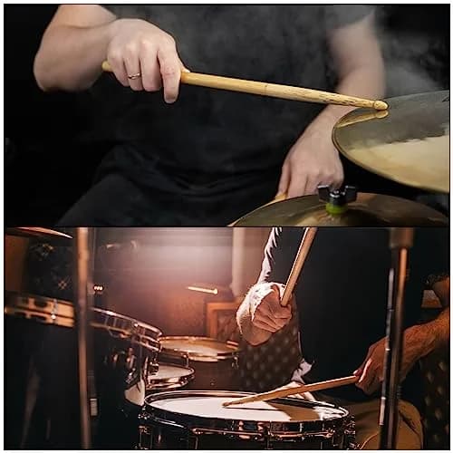 PATIKIL Maple Wood Drumstick 7A Yellow | Anti Slip, Light & Durable for Drumming thumbnail 6