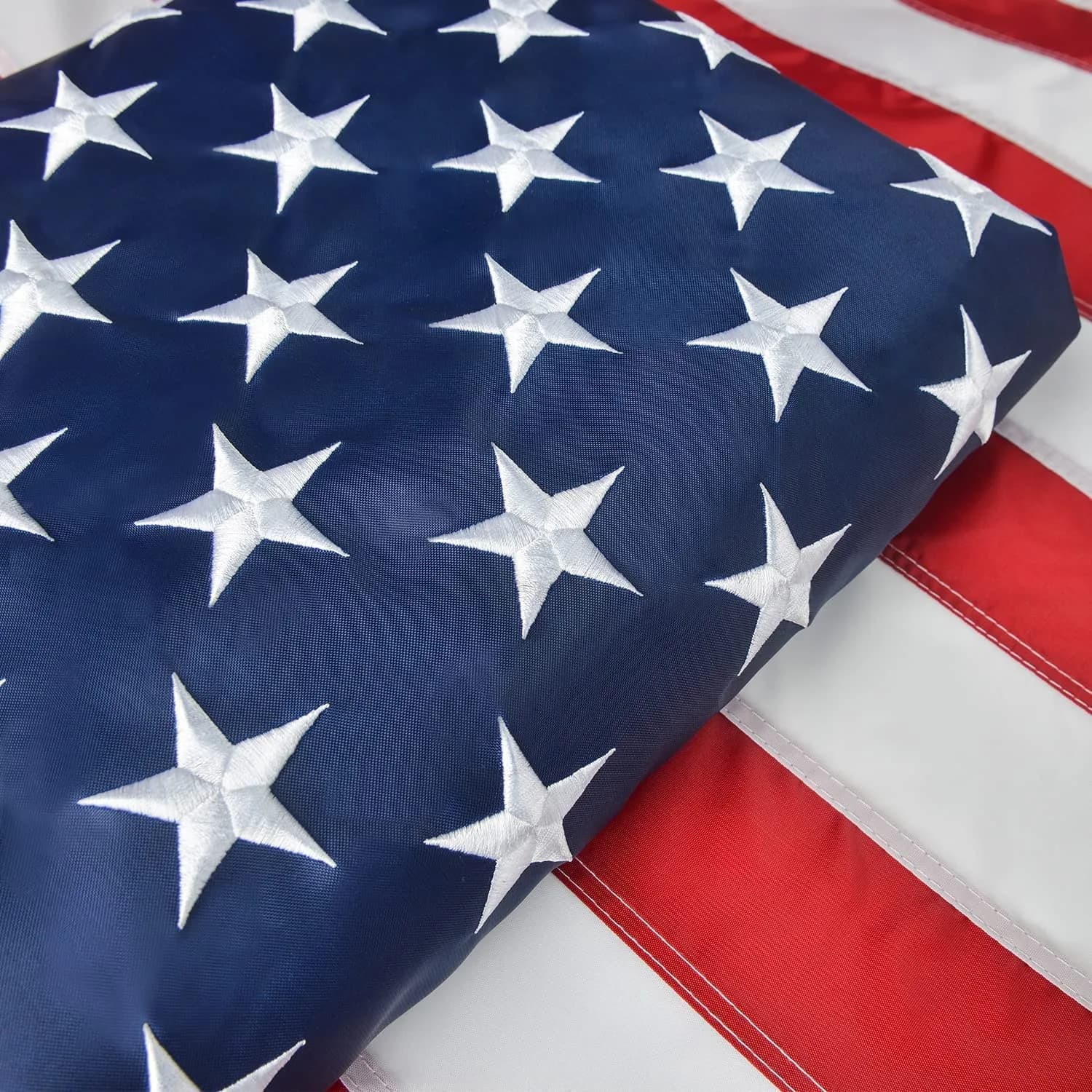 Olycole American Flag 2x3 FT Embroidered Stars & Brass Grommets | Durable Outdoor Polyester