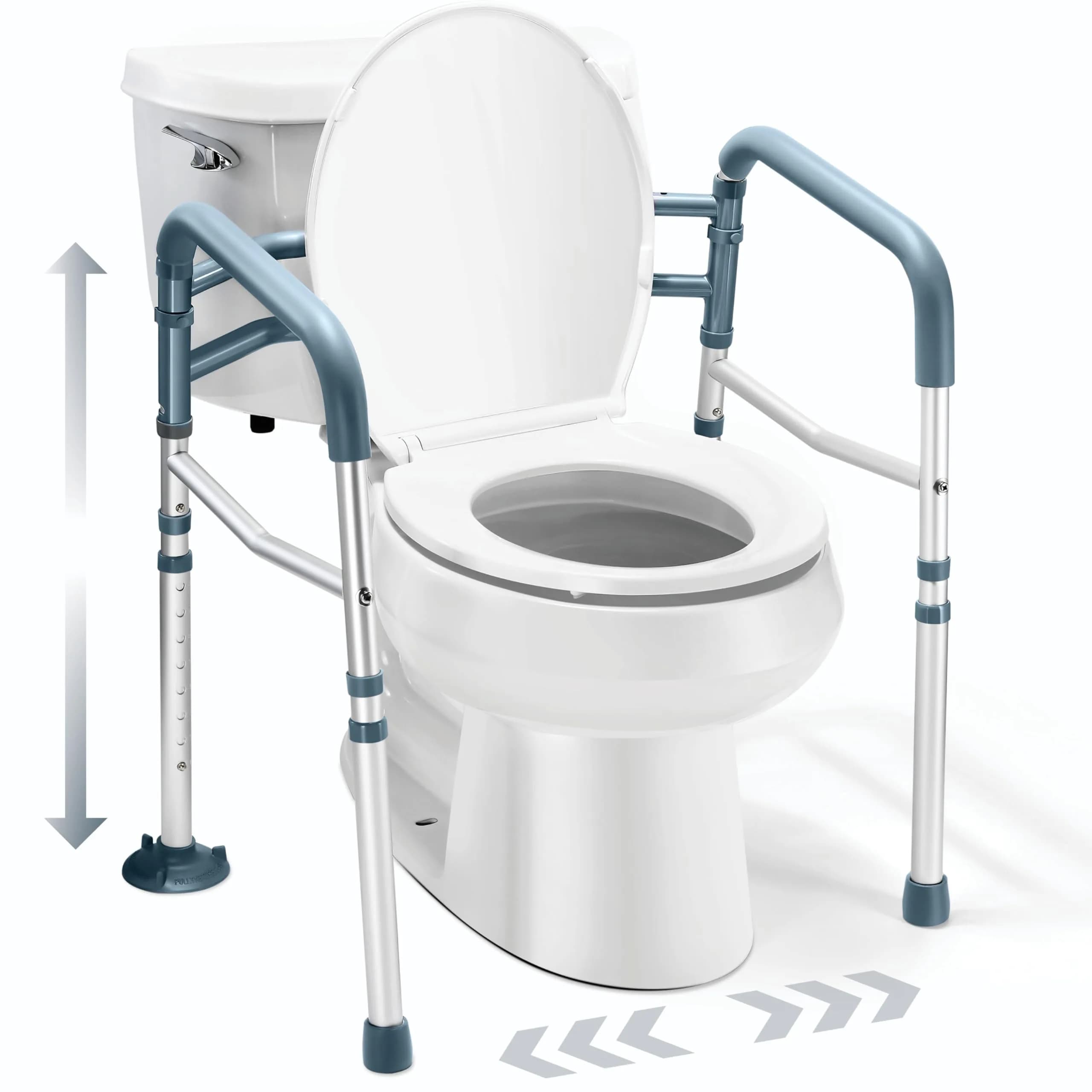 Medical king Toilet Safety Rails for Seniors Adjustable Detachable Fits Most Toilets | Support & Stability - main product image