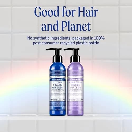 Dr. Bronner's Organic Hair Crème Lavender Coconut Leave-In Conditioner 354ml (12 Fl Oz) | USDA Organic & Fair Trade Ingredients thumbnail 6