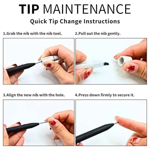 King Write Replacement Tips for EMR Styluses | Precise & Smooth Writing, 10-Pack thumbnail 3