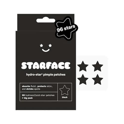 Starface Hydro-Star® Black Hydrocolloid Star-Shaped Pimple Patch, 96 ct | Fun, Protective & Suitable for Sensitive Skin thumbnail 1
