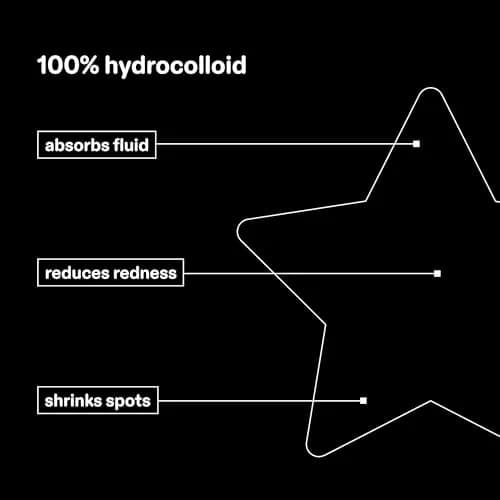 Starface Hydro-Star® Black Hydrocolloid Star-Shaped Pimple Patch, 96 ct | Fun, Protective & Suitable for Sensitive Skin thumbnail 5