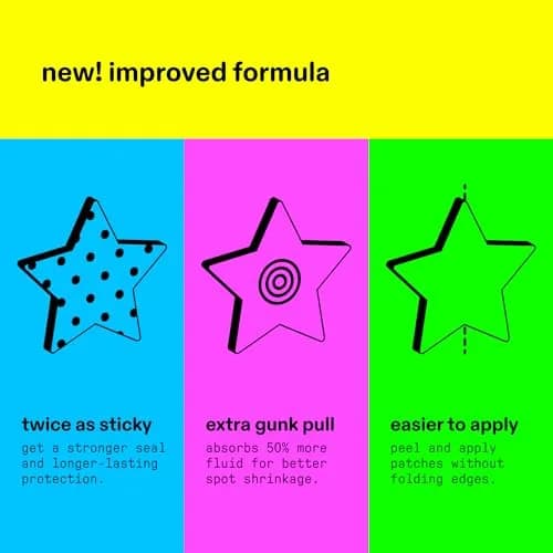 Starface Hydro-Star® Black Hydrocolloid Star-Shaped Pimple Patch, 96 ct | Fun, Protective & Suitable for Sensitive Skin thumbnail 3