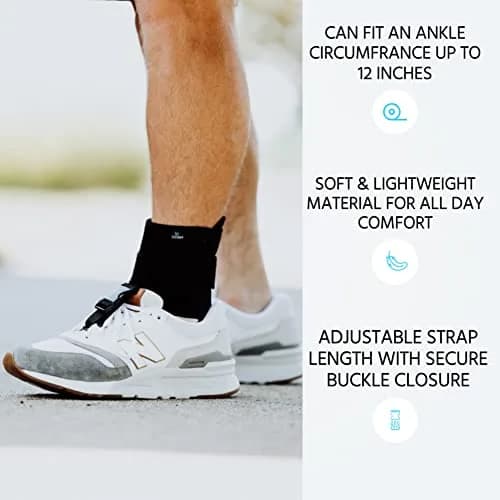 Dosh AFO Foot Drop Brace - Drop Foot Support for Walking - Unisex (Black) | Secure Buckle Closure, Adjustable Strap, Soft Neoprene thumbnail 7