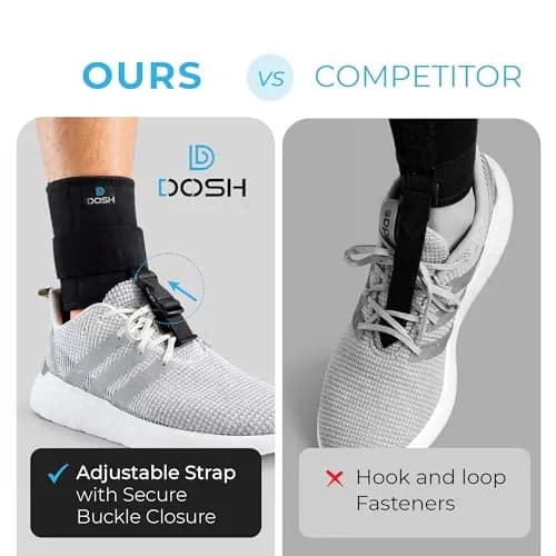 Dosh AFO Foot Drop Brace - Drop Foot Support for Walking - Unisex (Black) | Secure Buckle Closure, Adjustable Strap, Soft Neoprene thumbnail 3