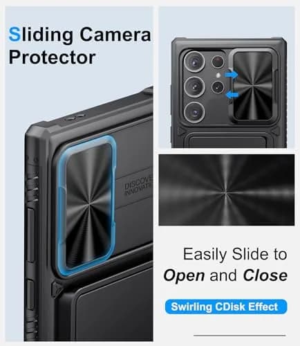 BXYJY Samsung Galaxy S23 Ultra Wallet Case with Card Holder & Kickstand, Black | Shockproof & Camera Cover thumbnail 4