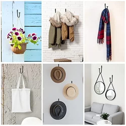 Kemmie Matte Black Decorative Curtain Holdbacks Set of 2 | Heavy-Duty Metal Wall Mount Hooks for Drapery thumbnail 5
