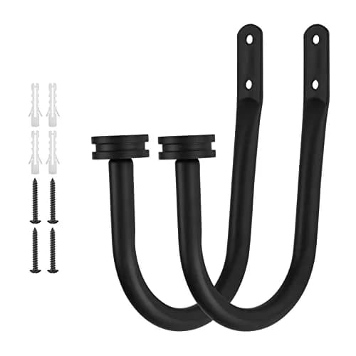 Kemmie Matte Black Decorative Curtain Holdbacks Set of 2 | Heavy-Duty Metal Wall Mount Hooks for Drapery thumbnail 2