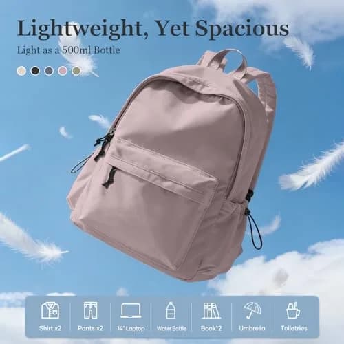WEPOET Waterproof School Backpack for Men Women, 32cm (12.6in) x 46cm (18.1in) x 14cm (5.5in) | Durable Nylon College Bookbag with Laptop Sleeve thumbnail 4