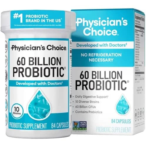 Physician's CHOICE Probiotics 60 Billion CFU 84ct | Supports Digestive & Gut Health with Organic Prebiotics thumbnail 1