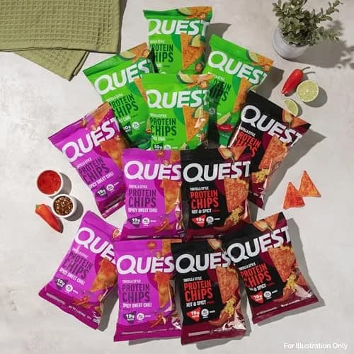 Quest Nutrition Tortilla Style Protein Chips Spicy Variety Pack 12 Count (1.4 lbs / 0.64 kg) | High Protein, Low Carb, Gluten-Free thumbnail 5