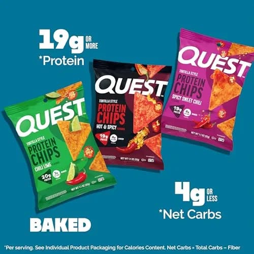 Quest Nutrition Tortilla Style Protein Chips Spicy Variety Pack 12 Count (1.4 lbs / 0.64 kg) | High Protein, Low Carb, Gluten-Free thumbnail 2