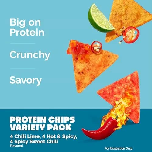 Quest Nutrition Tortilla Style Protein Chips Spicy Variety Pack 12 Count (1.4 lbs / 0.64 kg) | High Protein, Low Carb, Gluten-Free thumbnail 3