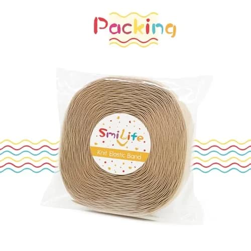 SmiLife Silicone Gripper Elastic for Clothing, Beige, 2.54 cm x 10.97 m | Stays Tucked, Washable, Sew or Glue thumbnail 2