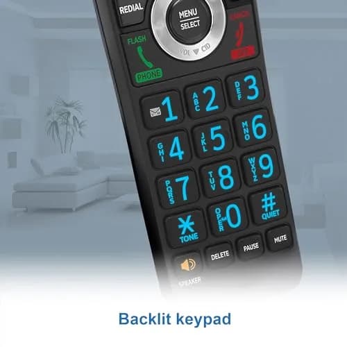 AT&T DECT 6.0 Cordless Phone with Call Block | Marble Finish, 2" Backlit Display, Full-Duplex Speakerphone thumbnail 5