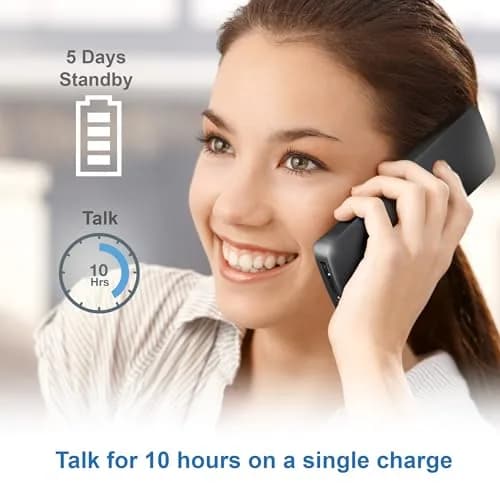 AT&T DECT 6.0 Cordless Phone with Call Block | Marble Finish, 2" Backlit Display, Full-Duplex Speakerphone thumbnail 7