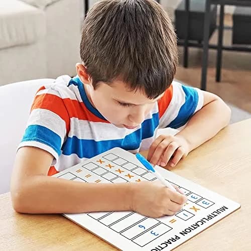 Scribbledo Multiplication Chart Dry Erase Boards 9x12 Inch (22.86cm x 30.48cm), 2 Pack | Reusable Math Practice Lapboards for Grades 3-5 thumbnail 4