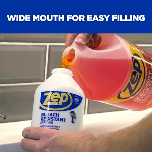 Zep Bleach Resistant Sprayer 32oz | Adjustable Nozzle, 30ft Stream, Commercial & Residential Use thumbnail 4