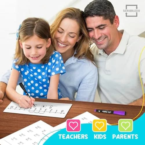 Scribbledo Dry Erase Number Line Board 12x4 Inches (30.5x10.2 cm) 2 Pack | Math Practice for Grades 1-3 thumbnail 9