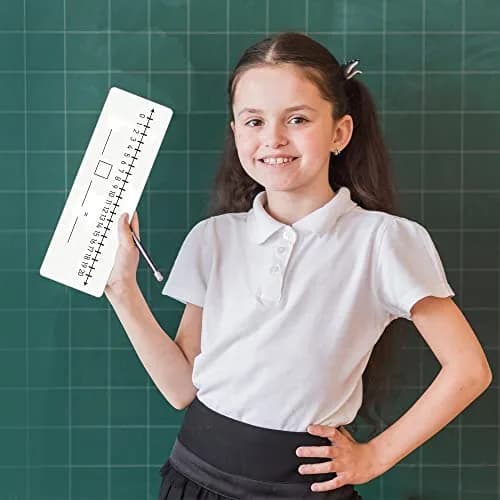 Scribbledo Dry Erase Number Line Board 12x4 Inches (30.5x10.2 cm) 2 Pack | Math Practice for Grades 1-3 thumbnail 10