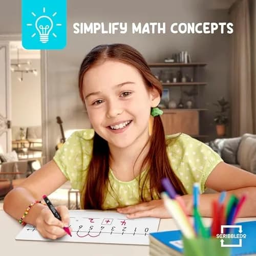 Scribbledo Dry Erase Number Line Board 12x4 Inches (30.5x10.2 cm) 2 Pack | Math Practice for Grades 1-3 thumbnail 6