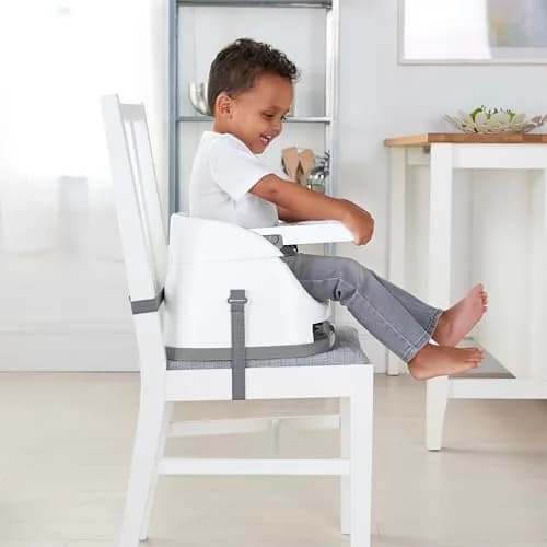 Ingenuity Baby Base 2-in-1 Booster Feeding and Floor Seat with Self-Storing Tray - Mist | 43.8cm x 29.9cm x 38.7cm thumbnail 7
