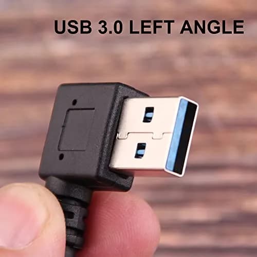 Oxsubor USB C 90 Degree Right Angle Cable Extension USB 3.0 Type c Cable Left Angle Male (25cm / 9.8in, Black, 2-Pack) thumbnail 4