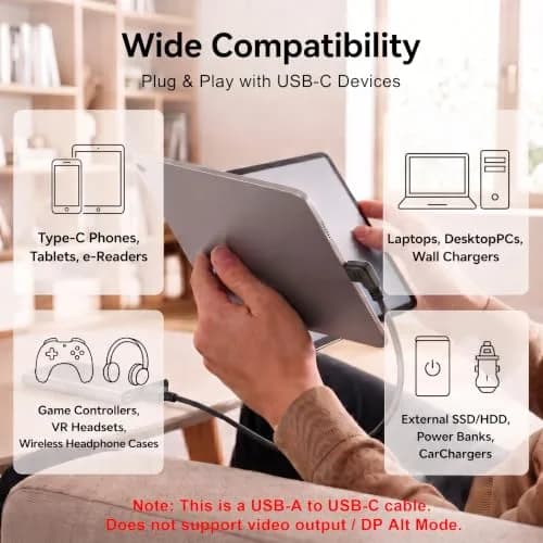 Oxsubor USB C 90 Degree Right Angle Cable Extension USB 3.0 Type c Cable Left Angle Male (25cm / 9.8in, Black, 2-Pack) thumbnail 7