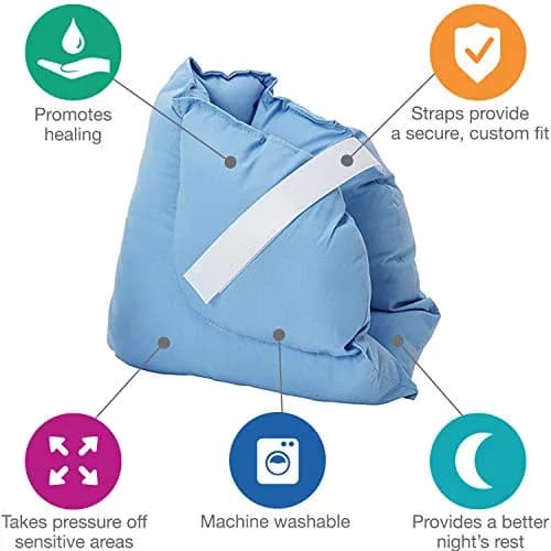 DMI Heel Cushion Protector Pillow Set of 24 (48 Count Total) | Doctor Recommended, Adjustable Fit thumbnail 2