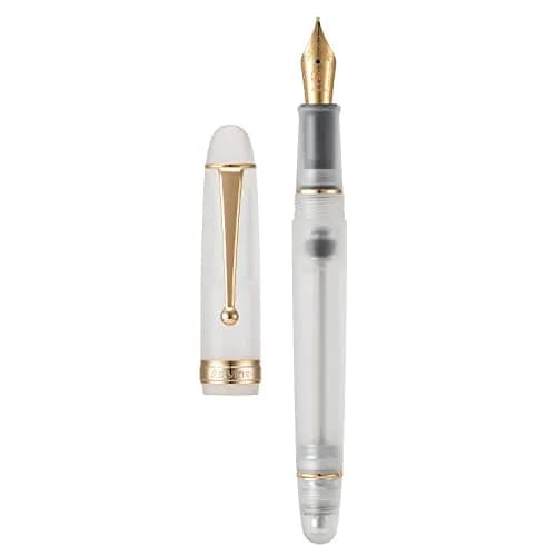 Asvine V126 Vacuum Filling Fountain Pen Extra Fine Nib, Frosted Clear Acrylic, 14.8cm (5.83in) | Smooth Writer thumbnail 2
