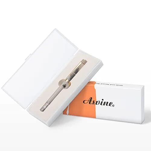 Asvine V126 Vacuum Filling Fountain Pen Gold Plated Fine Point, Frosted Transparent Acrylic Pen with Gift Case thumbnail 6