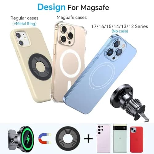 Coolpow Magsafe Car Mount Charger 15W | Magnetic Wireless Car Charger for iPhone thumbnail 8