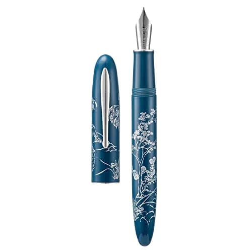HONG DIAN N23 Blue Rabbit Fountain Pen Medium Nib with Converter and Metal Box Set | Smooth Writing Instrument thumbnail 1