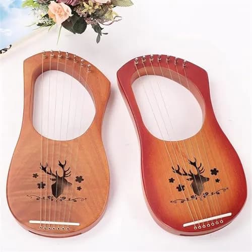 INKNOTE 7 Lyre Harp Replacement Metal Strings with 20 Rivets | Brass Plated Metal thumbnail 3
