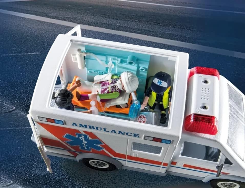 Playmobil Ambulance with Accessories & 3 Figures | Realistic Rescue Toy for Kids thumbnail 4